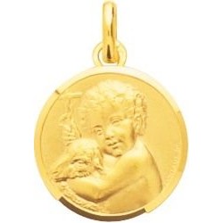 Médaille Ange plaqué or -...