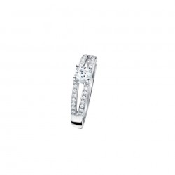 Bague solitaire diamant -...