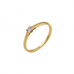 Bague solitaire diamant -...