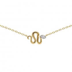 Collier or et oz - Serpent...