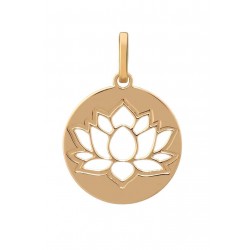 Médaille or jaune - Lotus...