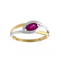 bague or et rubis 