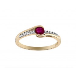 Bague or 375/1000° - Rubis...