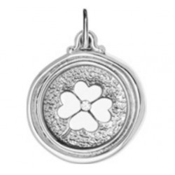 Pendentif argent rhodié -...