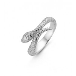 Bague argent rhodié - Serpent