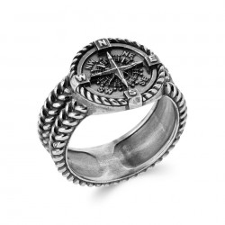 Bague argent homme - Motif...