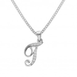 Collier argent rhodié -...