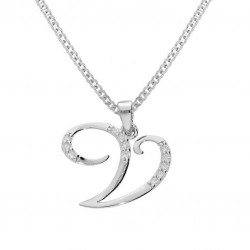 Collier argent rhodié -...