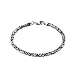 Bracelet argent patiné -...