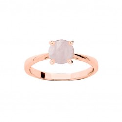 Bague argent rosé - Quartz...