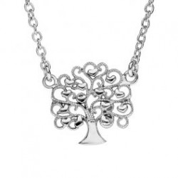 Collier argent  rhodié -...