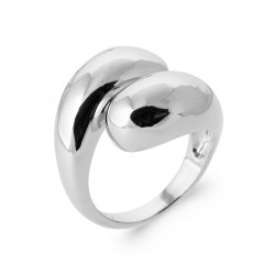 Bague argent rhodié -...