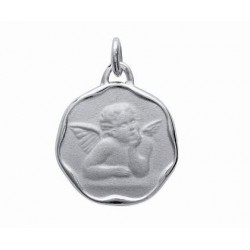 Medaille Ange argent rhodié