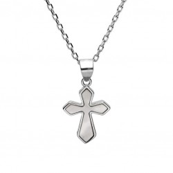 Collier argent  rhodié -...