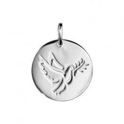 Médaille argent  rhodié -...