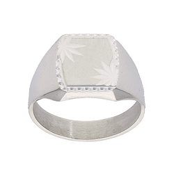 Chevaliere homme argent -...