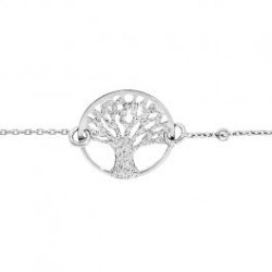 Bracelet argent rhodié -...