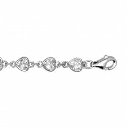 Bracelet argent rhodié -...