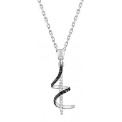 Collier argent rhodie -...