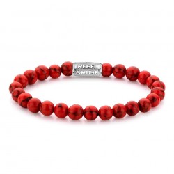 Bracelet acier et pierres -...