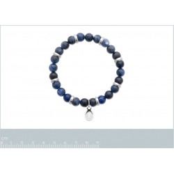 Bracelet jaspe bleu -...