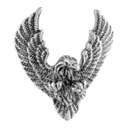 Pendentif acier - Tête d'aigle