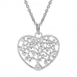 Collier acier - Coeur -...