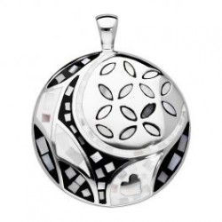 Pendentif acier - Rond -...