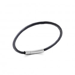 Bracelet homme - Cuir gris...