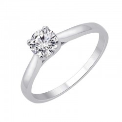 Bague solitaire diamant -...