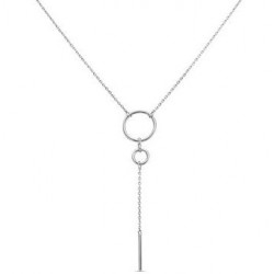 Collier argent  rhodié -...