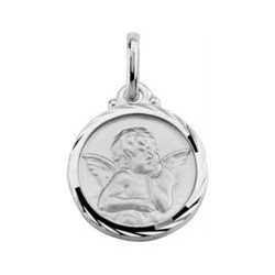 Medaille Ange argent rhodié