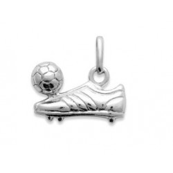 Pendentif argent rhodié - Foot