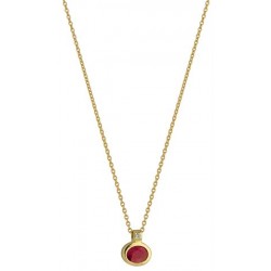 Collier or et rubis 
