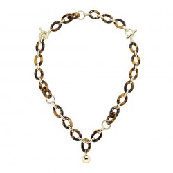 Collier fantaisie dore -...