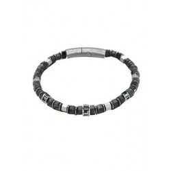 Bracelet acier - Jade noir...