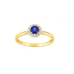 Bague or 375/1000° - Saphir...