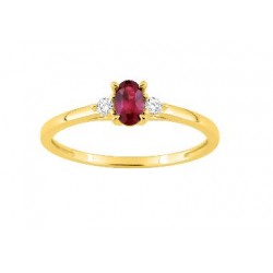 Bague or 375/1000° - Rubis...