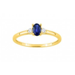 Bague or 375/1000° - Saphir...