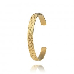 Bracelet rigide acier  doré...