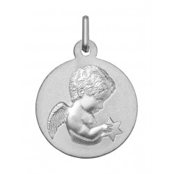 Medaille Ange argent rhodié...