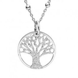 Collier argent  rhodié -...