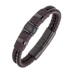 Bracelet homme - Cuir et...