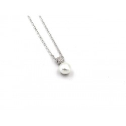 Collier argent  rhodié -...