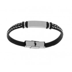 Bracelet junior - Cuir noir...