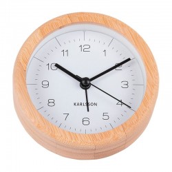 Reveil quartz rond - Bambou...