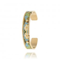 Bracelet rigide acier  doré...