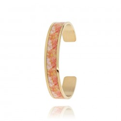 Bracelet rigide acier  doré...