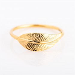 Bague or 375/1000° - Plume