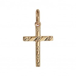 Croix plaqué or - Diamantée